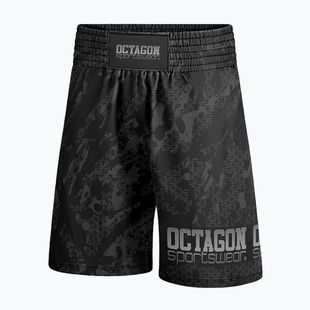 Spodenki bokserskie męskie Octagon Geo Grunge black