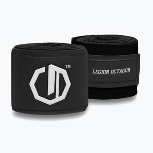Bandaże bokserskie Octagon Legion Supreme 400 cm black/white