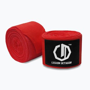 Bandaże bokserskie Octagon Legion Standard 400 cm red