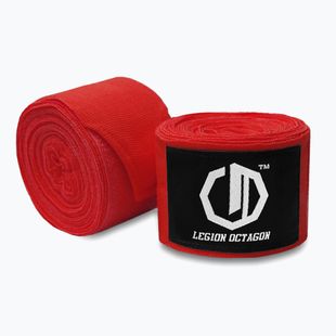 Bandaże bokserskie Octagon Legion Standard 500 cm red