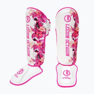 Ochraniacze piszczeli Octagon Legion Flower white/pink