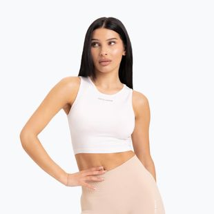 Top treningowy damski Gym Glamour Wiązany white