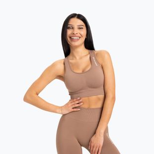 Biustonosz treningowy Gym Glamour Compress cappuccino