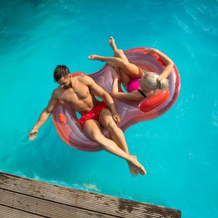 Koło do pływania 2-osobowe AQUASTIC ASR-175R czerwone