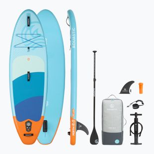 Zestaw deska SUP pompowana dziecięca AQUASTIC Perth 8'0" allround niebieski