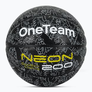 Piłka do koszykóki OneTeam Neon czarny rozmiar 7