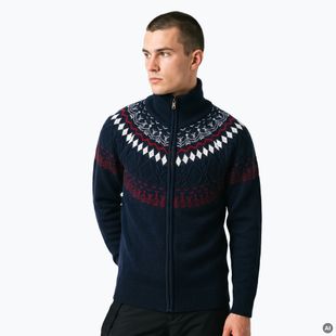 Sweter męski WOOLCANO SWT1093 merino granatowy