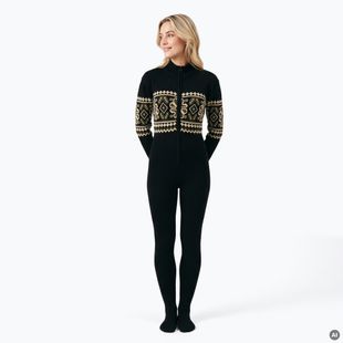 Kombinezon damski WOOLCANO SWT1095 merino czarny