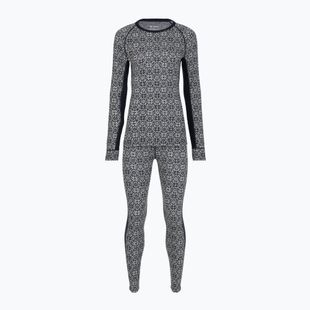 Komplet bielizny termoaktywnej damskiej WOOLCANO SET1109 100% merino granatowy