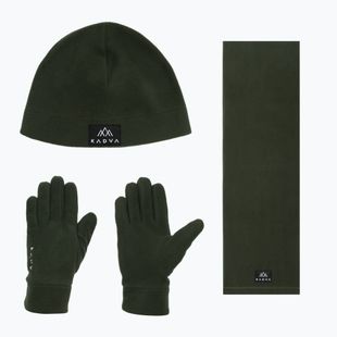 Zestaw KADVA TREKKO 3in1 SET fleece czapka + szalik zielony