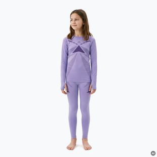 Komplet bielizny termoaktywnej dziecięcej KADVA ALPINESTEP THERMO LIGHT PLUS bezszwowy fioletowy