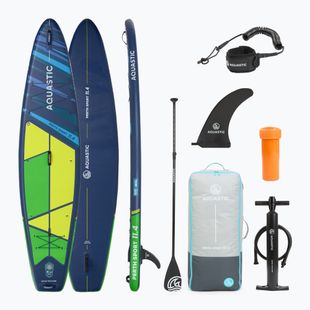 Zestaw deska SUP pompowana AQUASTIC Perth Sport 11'4" MSL allround zielony