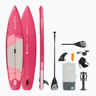 Zestaw deska SUP pompowana AQUASTIC Touring 11'6" różowy