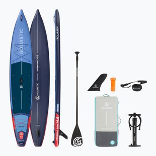 Zestaw deska SUP pompowana AQUASTIC Touring Pro 14'0" ciemny niebieski