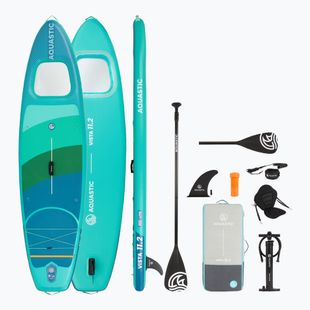 Zestaw deska SUP pompowana AQUASTIC Vista 11'2" zielony