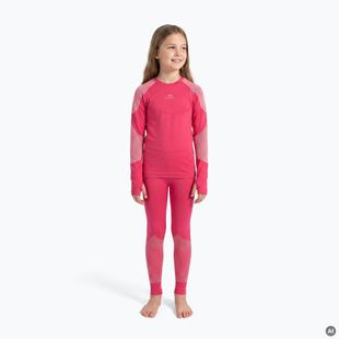 Komplet bielizny termoaktywnej dziecięcej KADVA Frosty Jrg Set bezszwowy różowy