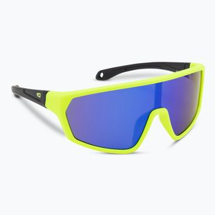 Okulary przeciwsłoneczne dziecięce GOG Flint matt neon yellow/ black/polychromatic blue