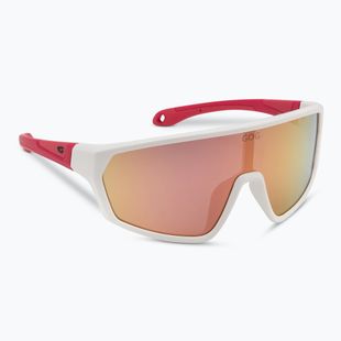 Okulary przeciwsłoneczne dziecięce GOG Flint matt white/neon pink/polychromatic pink