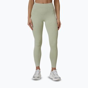 Legginsy treningowe damskie 4F Solar Punk FNK F399 light green allover