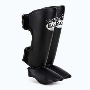 Ochraniacze piszczeli i stóp RAJA BOXING Lightweight Shin Guards Genuine Leather black