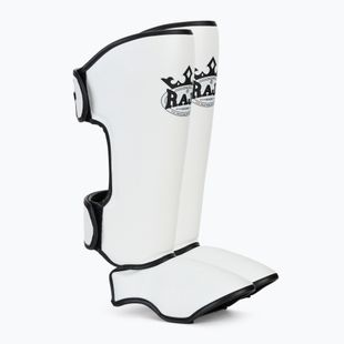 Ochraniacze piszczeli i stóp RAJA BOXING Lightweight Shin Guards Semi Leather white