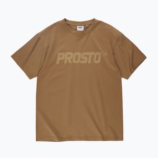 Koszulka męska PROSTO Big Logo cinnamon beige