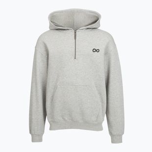 Bluza męska PROSTO Hoodie Half Zip Big Log Infinity grey/melange