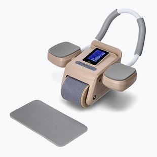 Koło automatyczne do ćwiczeń mięśni brzucha z wyświetlaczem HMS KA08 brązowy