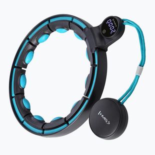 Hula hop z obciążnikiem i licznikiem HMS HHM17 czarny/turkusowy