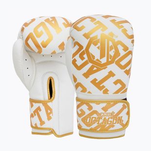 Rękawice bokserskie Octagon Legion Eclipse white/gold