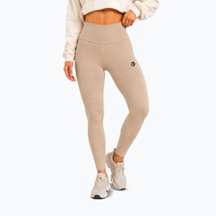 Legginsy treningowe damskie Octagon Legion Ribber beige