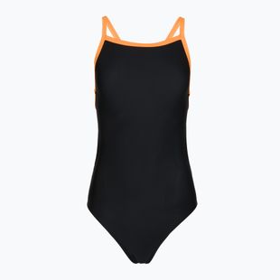 Strój pływacki jednoczęściowy damski Clap Jednowarstwowy black/orange