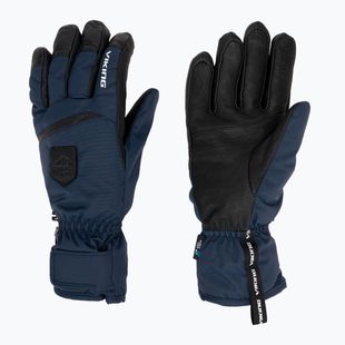 Rękawice narciarskie męskie Viking Lars Ski navy/black leather