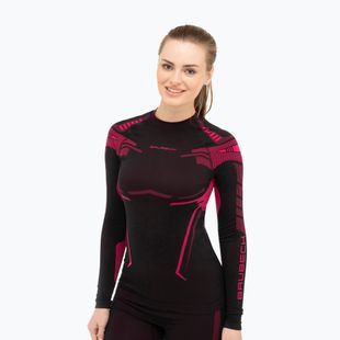 Bluza termoaktywna damska Brubeck Dry czarny/fuksjowy