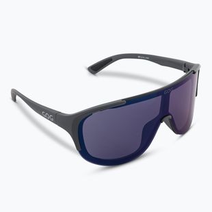 Okulary przeciwsłoneczne GOG Medusa matt grey/black/blue mirror