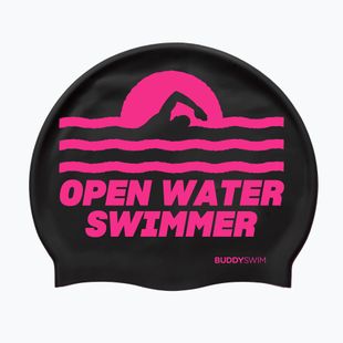 Czepek pływacki BuddySwim OWS Silicone black/pink