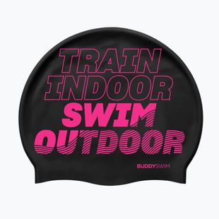 Czepek pływacki BuddySwim TSO Silicone black/pink
