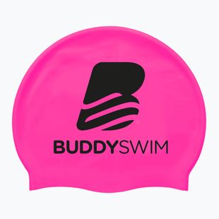Czepek pływacki BuddySwim BLogo Silicone pink