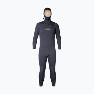 Pianka do pływania męska Xcel Comp+ 4/3 mm Hooded Full black