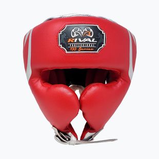 Kask bokserski Rival RHG100 Professional Headgear red/silver