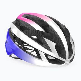 Kask rowerowy Rudy Project Rebel pearl metal/pink/cyber blue shiny