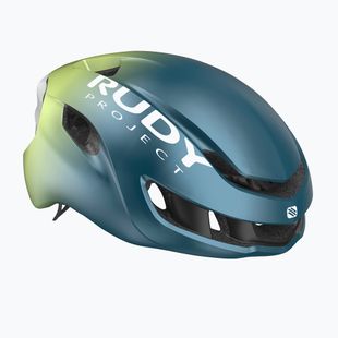 Kask rowerowy Rudy Project Nytron blue avio/apple green metal matte