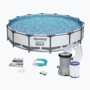 Basen stelażowy Bestway Steel Pro Max Pool Set 427 x 84 cm szary