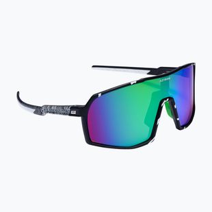 Okulary przeciwsłoneczne Aztron Thunder metalblack/white/polarizedgreen/twilightmirr/grey