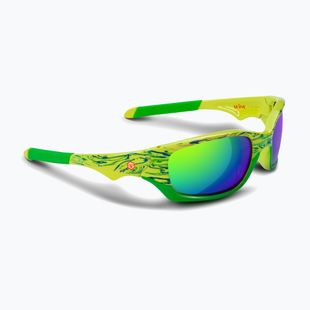 Okulary przeciwsłoneczne dziecięce Aztron Shine spark lime/wayve/polarized green/yellow mir/grey