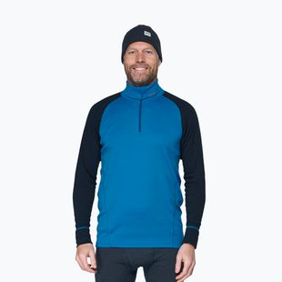 Bluza termoaktywna męska Devold Duo Active Merino 205 Zip Neck blue/ink