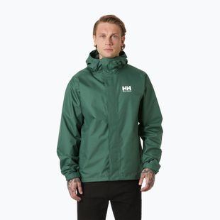 Kurtka przeciwdeszczowa męska Helly Hansen Seven J Rain jungle green