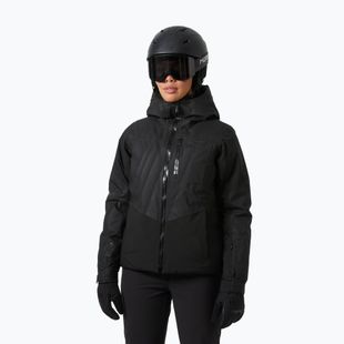 Kurtka narciarska damska Helly Hansen Valdisere 3.0 black embossed stripes