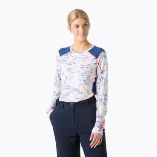 Bluza termoaktywna damska Helly Hansen Lifa Active white slope map aop