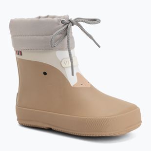 Kalosze dziecięce Viking Alv Barefoot Paw Print beige